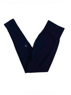 Acta Women's Black Seamless Moto Leggings Size Small Athleisure Workout Ribbed